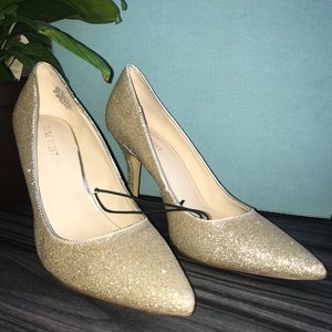 Gold | Glitter Heels | Size 8 | New | Nine West